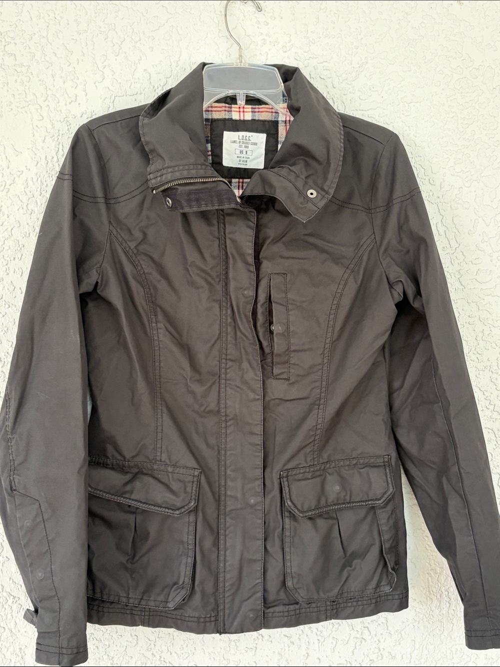 L.O.G.G. H&M Women's black Utility Jacket size 8